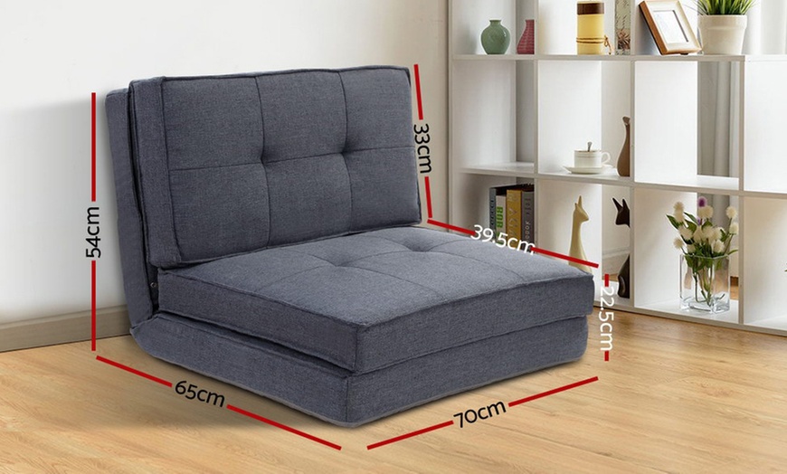 Image 24: Adjustable Folding Futon Lounge