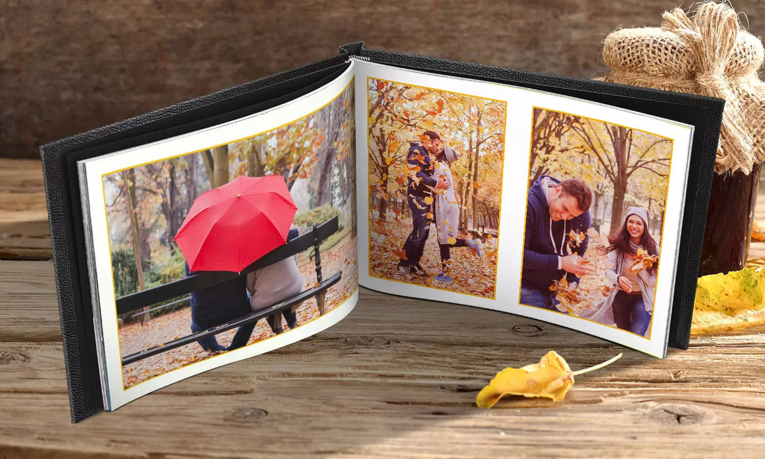 Livre photo en cuir personnalisable