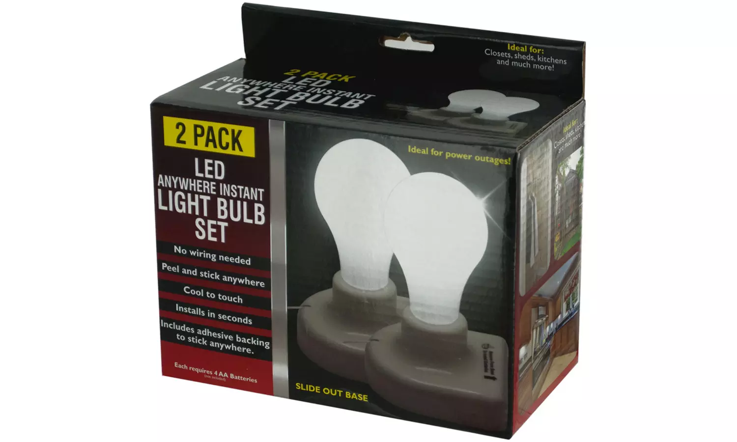LED Anywhere Instant Light Bulb Set (2-Pack) - Second Medium