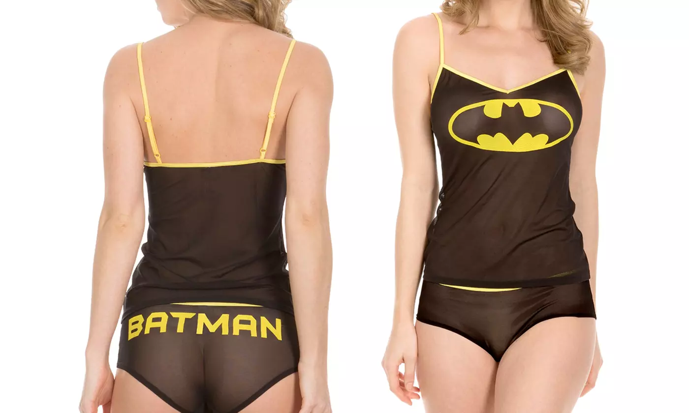 Undergirl x DC Comics Mesh Cami and Panty Set (Size L) - Primary Image