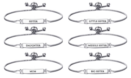 Jusqu'à 3 bracelets tennis Message Friendship Philip Jones, ornés de cristaux Swarovski®