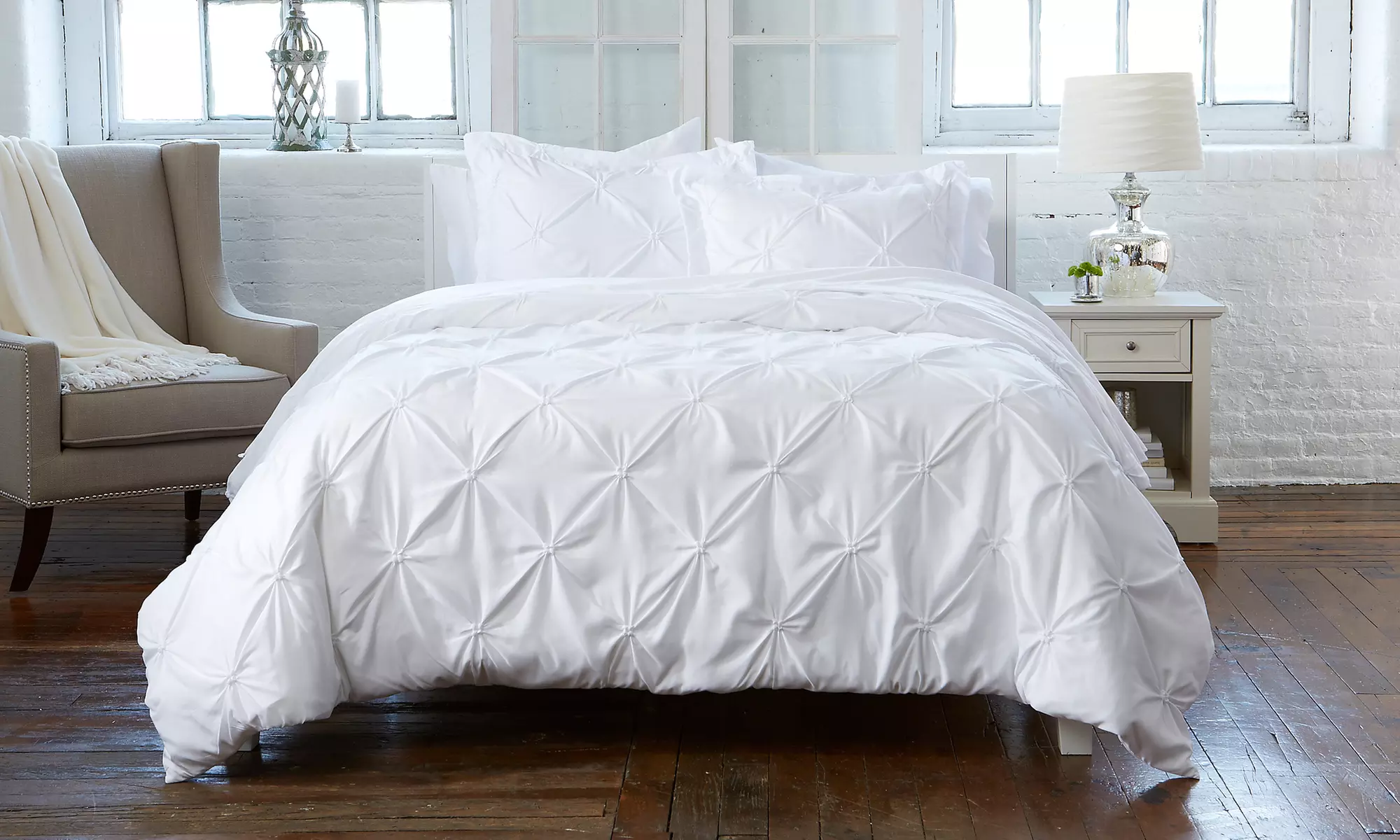 Analia Collection Pintuck Duvet Set (2- or 3-Piece) - Primary Image
