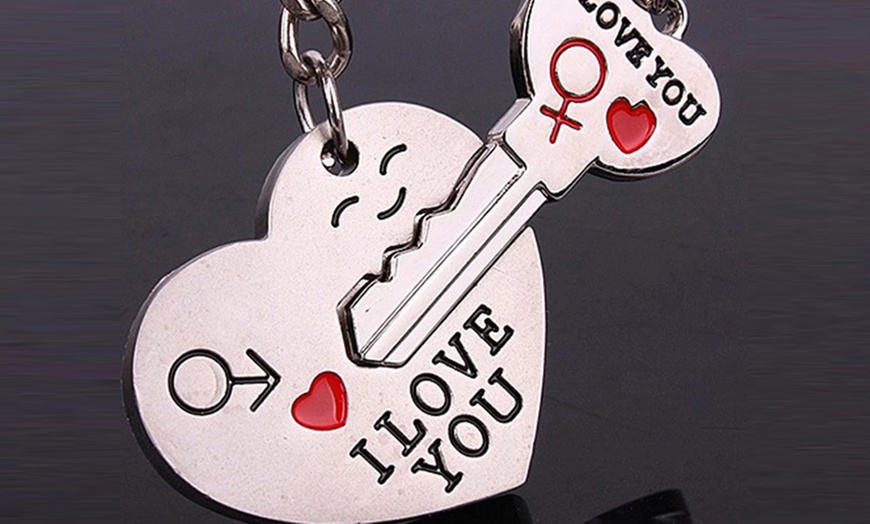 Image 5: I Love You Heart Keychain
