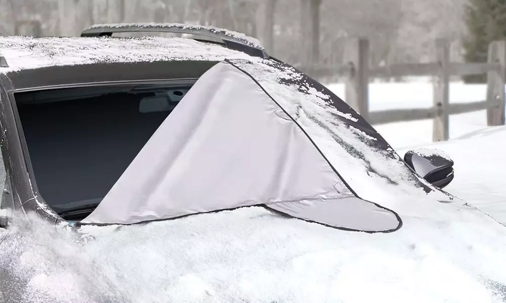 Bâche anti-givre pour pare-brise avant de voiture avec ventouses - Image 6