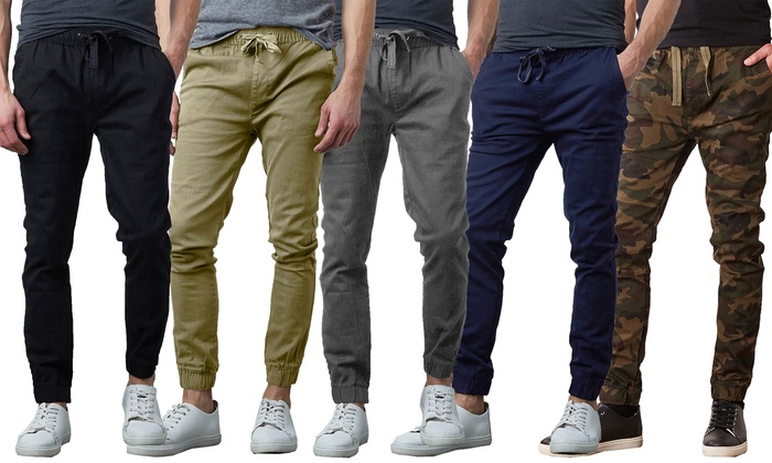 cotton twill joggers