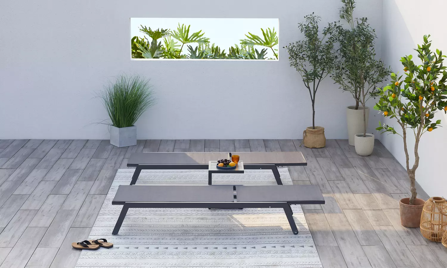 Lot de 2 transats Côté Lounge