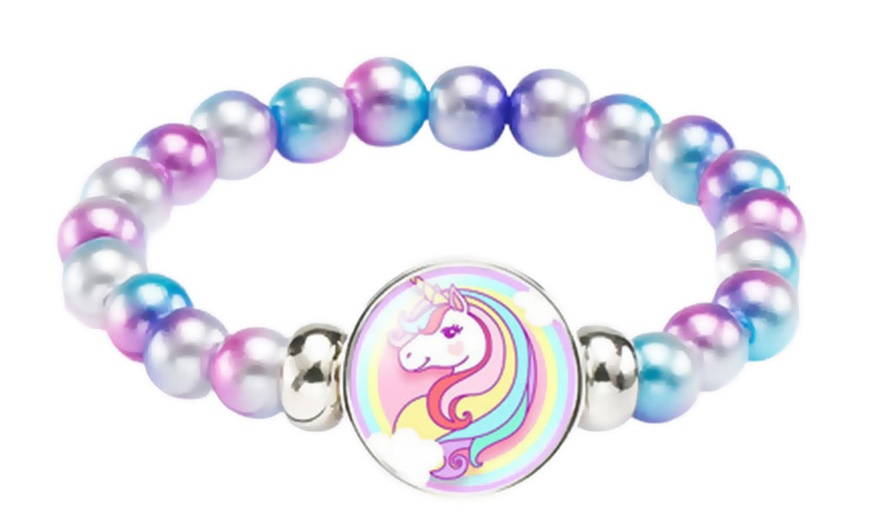 Image 7: Girls Unicorn Beads Bracelets