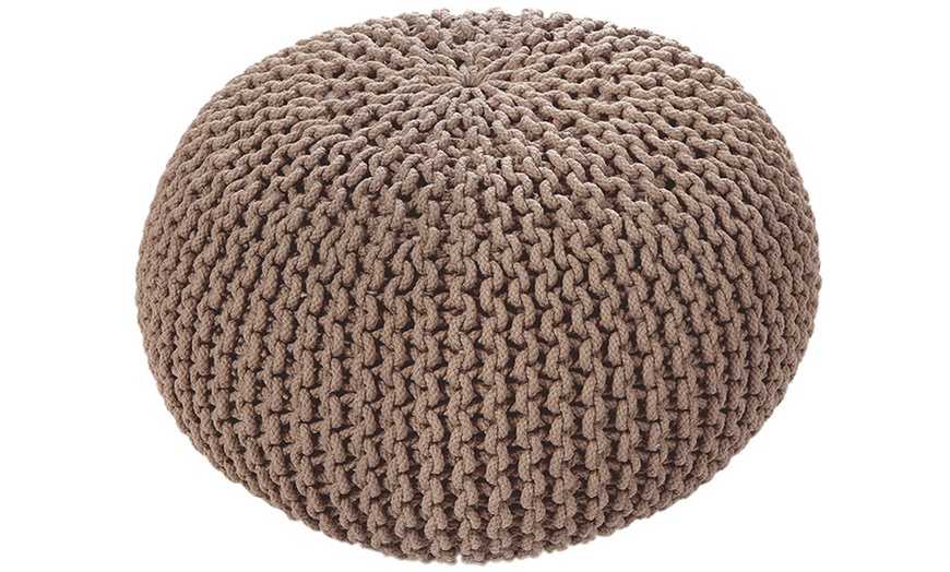 Image 16: Round Knitted Pouffes