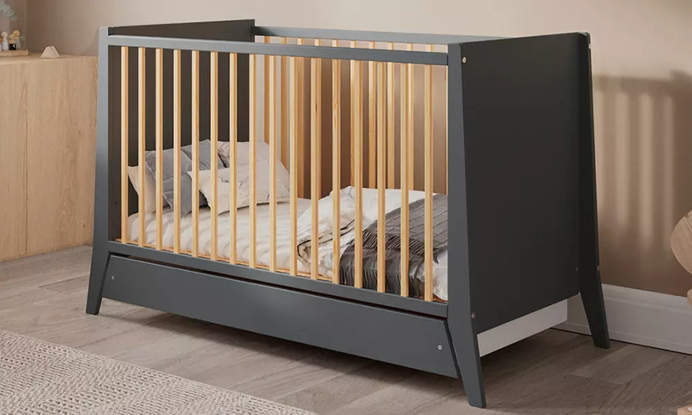 Lit à barreaux évolutif 60 x 120 cm "Timeo" en bois