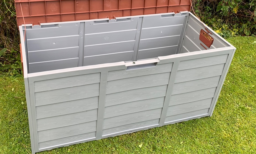 Image 7: 290L Outdoor Storage Box with Wheels
