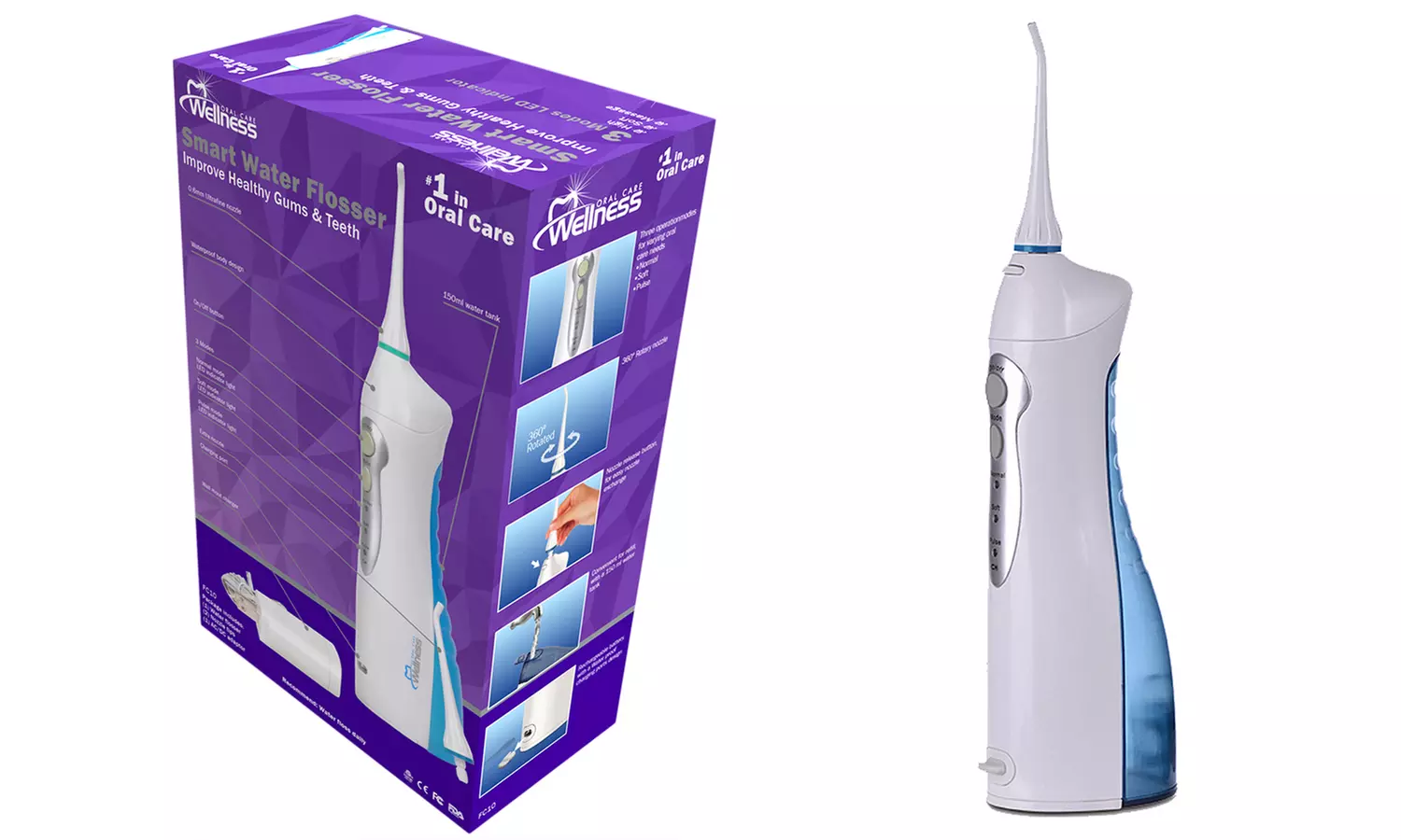 High Powered FC-10 Oral Irrigator Water Flosser with Built-In Water Tank and Rechargeable Battery - Primary Image