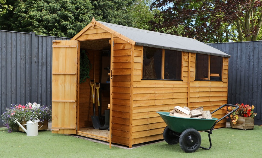 Image 3: Mercia Overlap Wooden Garden Shed