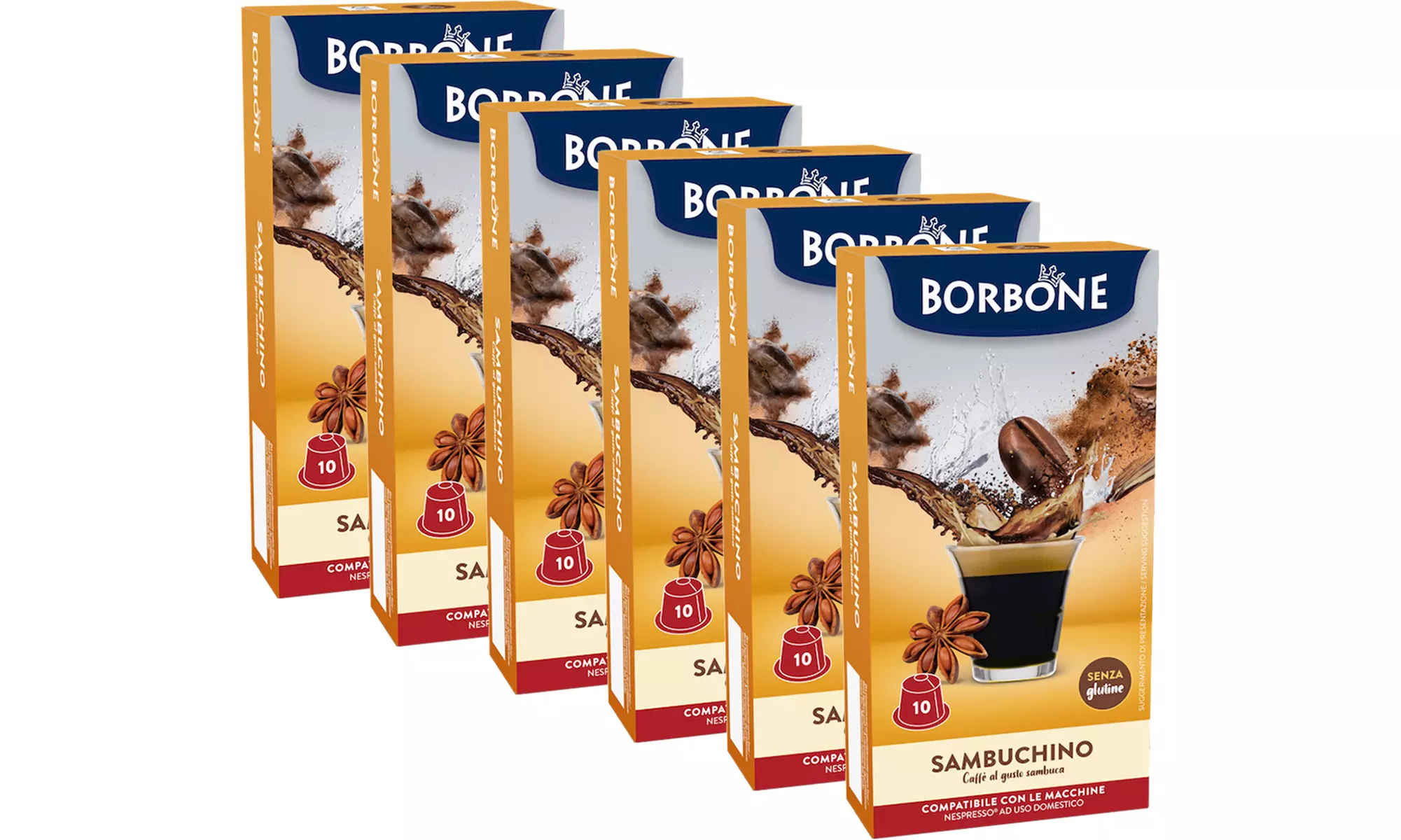 60 o 120 capsule Borbone compatibili con Nespresso