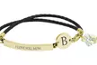 I Love You Mom Leather Bracelet Made with Crystals from Swarovski by Pink Box - Second Medium