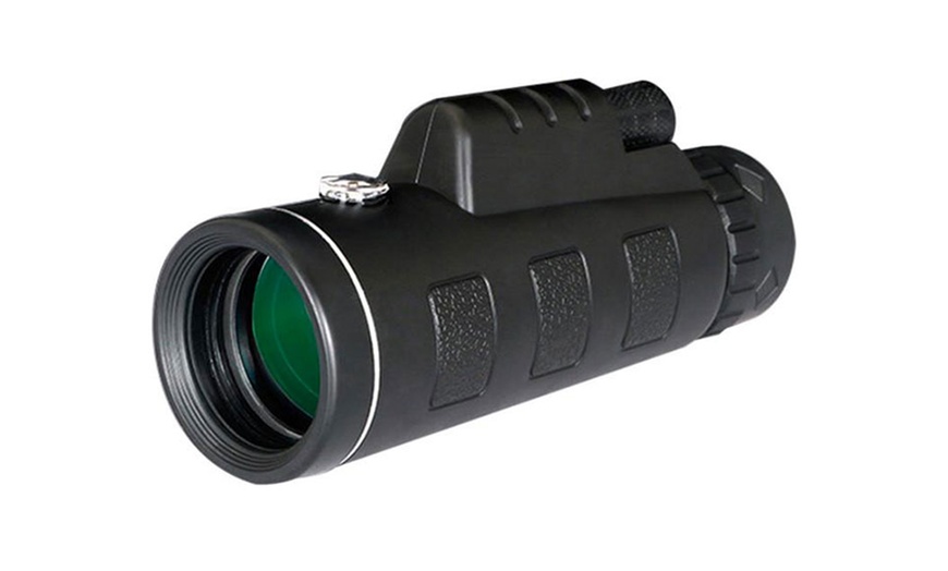 Image 4: Long-Range Military-Style Monocular Telescope with Accessories