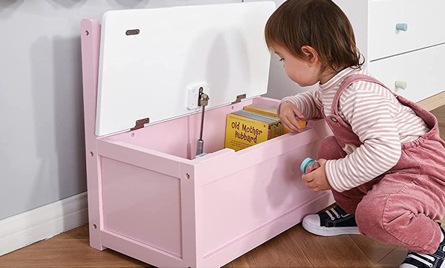 Image 4: HomCom Children's Wooden Storage Organiser