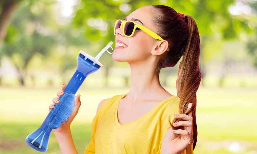 Image 2: Two Plastic Cups with Straws