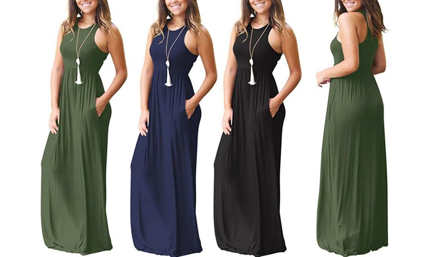 Image 1: Women's Sleeveless Maxi Dress