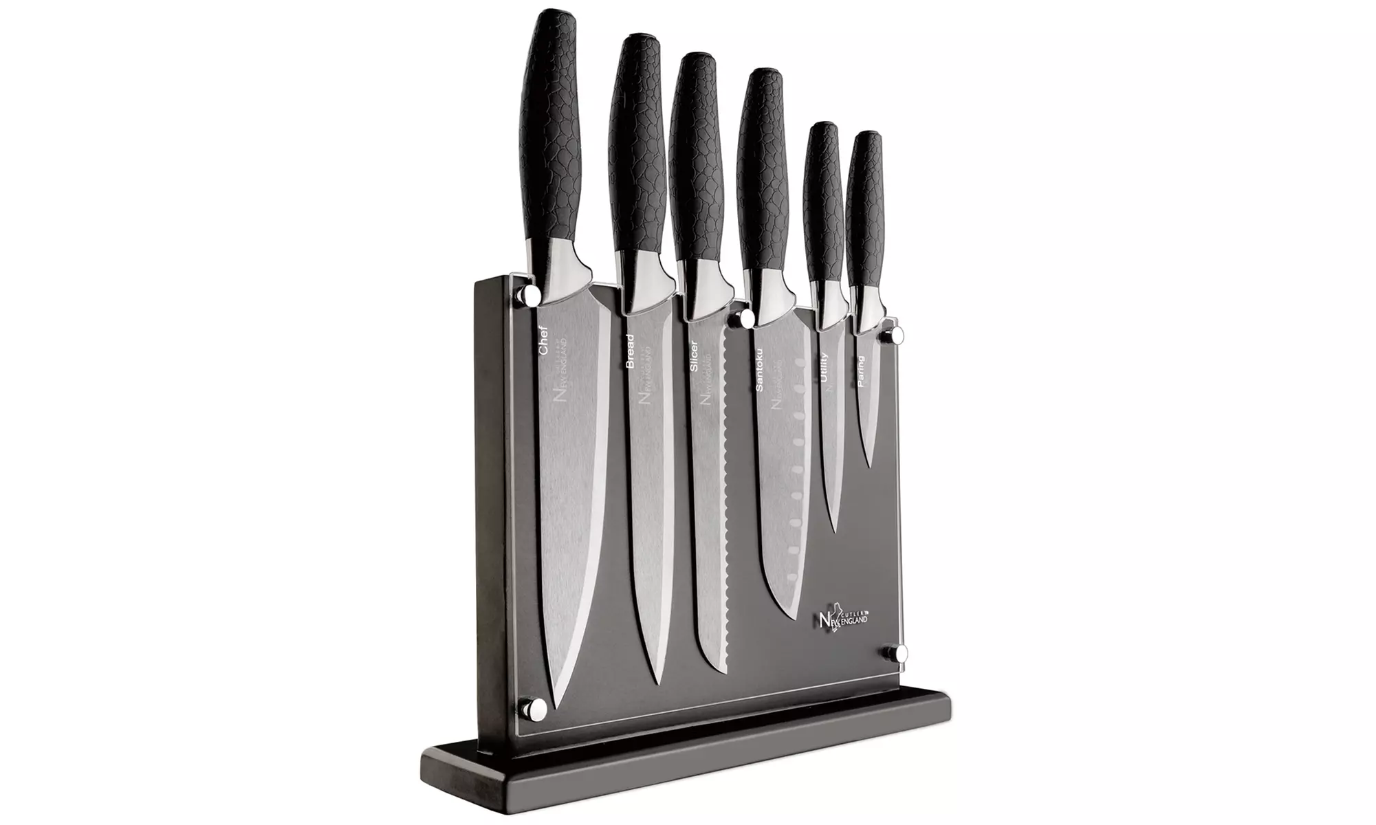 New England Cutlery Titanium-Coated Knife Block Set (7-Piece)  - Primary Image