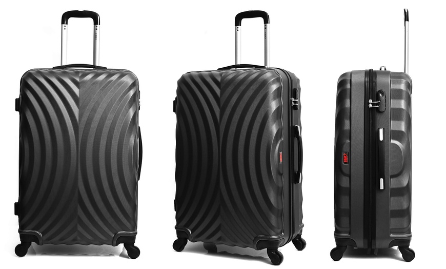 Image 6: Black Three-Piece Luggage Sets