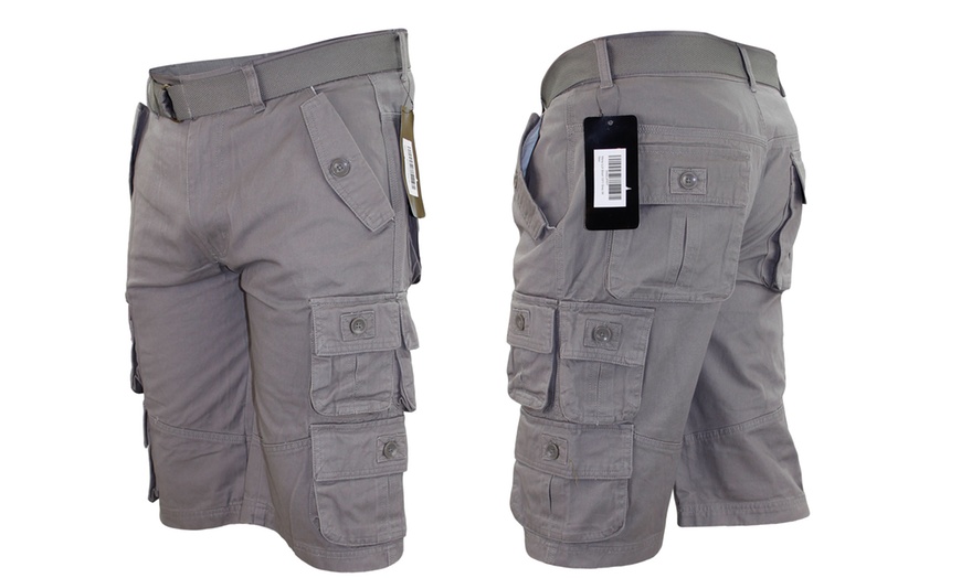 Image 6: Men's 100% Cotton Cargo Shorts