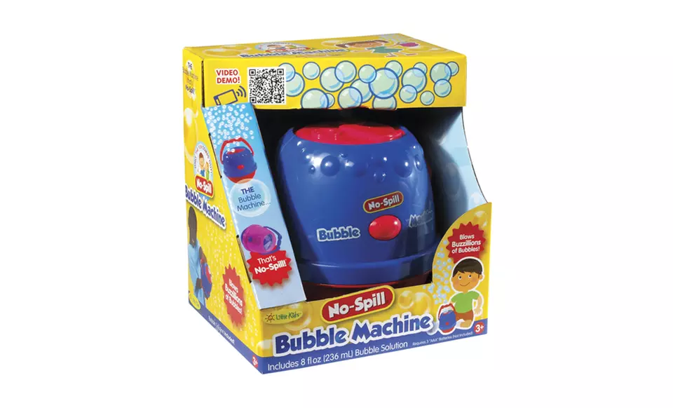 $9.99 for a Little Kids No-Spill Bubble Machine in Blue/Red or Purple/Pink ($14.99 List Price). Free Returns. - Image 3