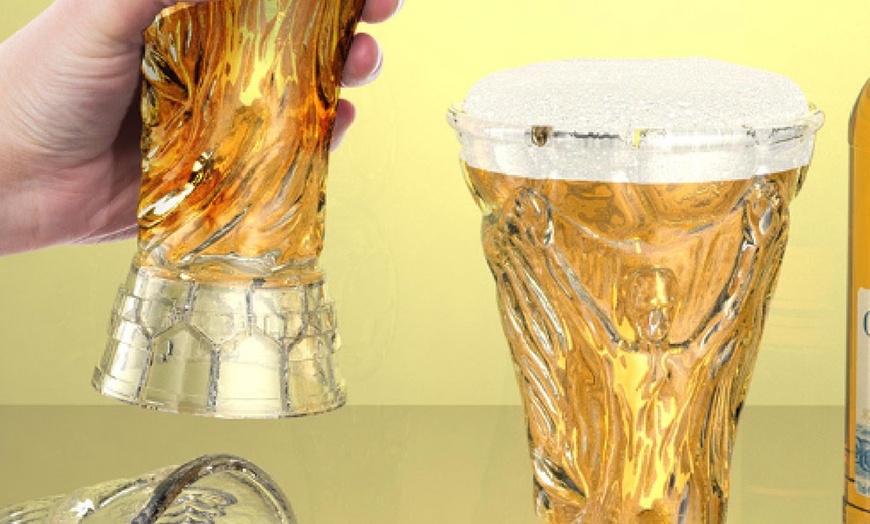 Image 8: One, Two or Four Qatar World Cup Beer Glasses 420ml