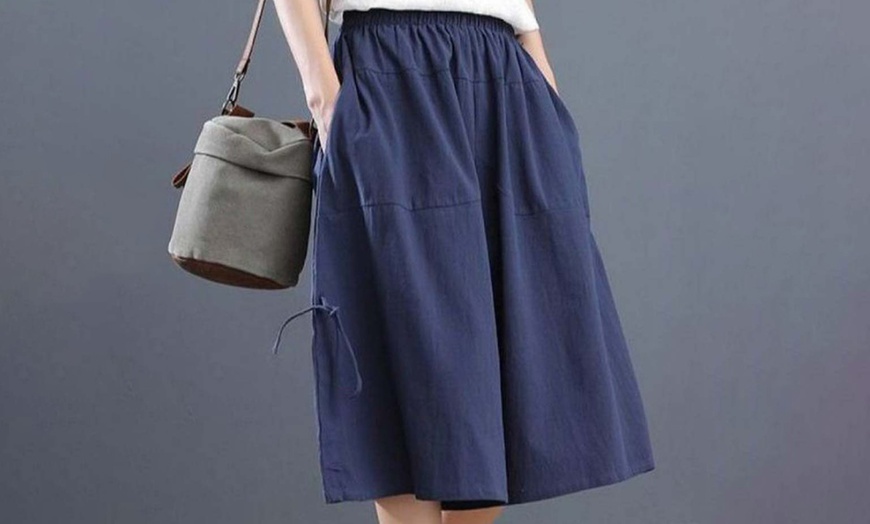 Image 5: Women's Wide-Leg Culottes