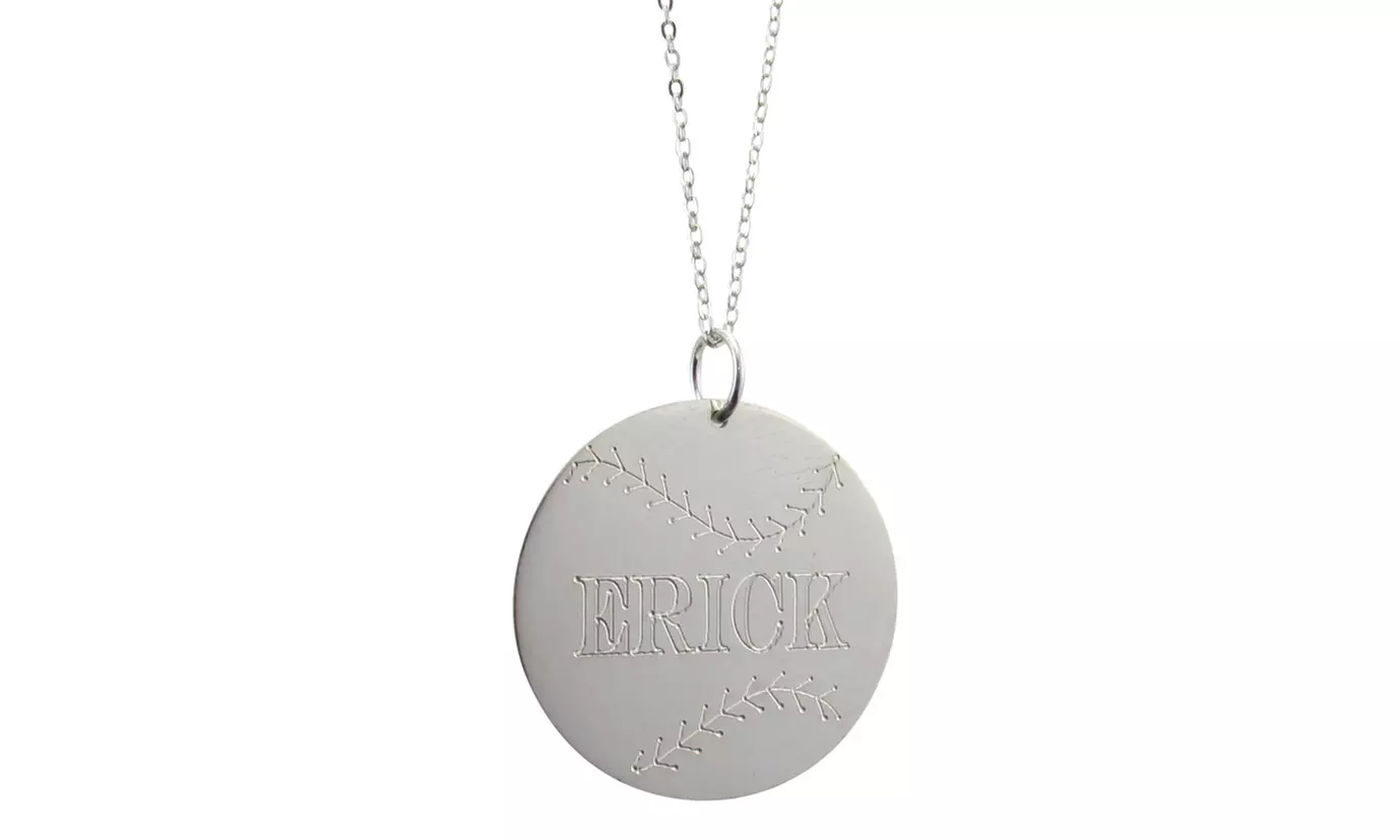 One or Two Personalized Baseball Pendants from NameJewelrySpot (Up to 81% Off) - Primary Image