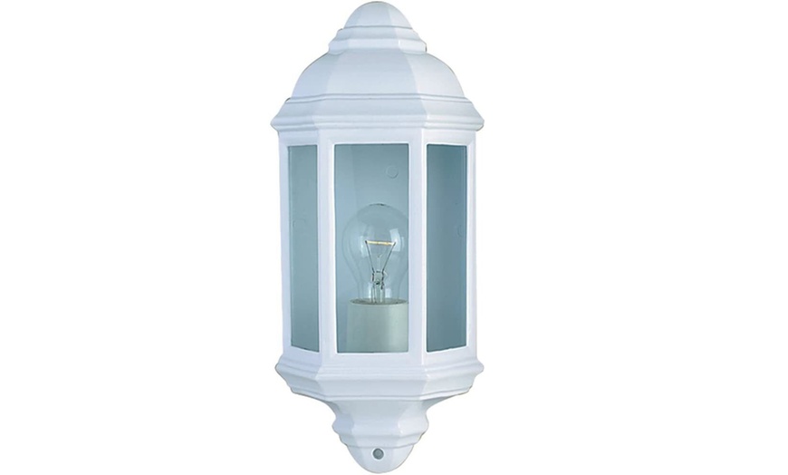 Image 5: Outdoor Half Lantern Wall Light 15W with Optional PIR Sensor