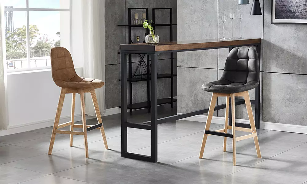 2 ou de 4 tabourets de bar "Jill", design d'inspiration vintage, coloris au choix, livraison offerte - Primary Image