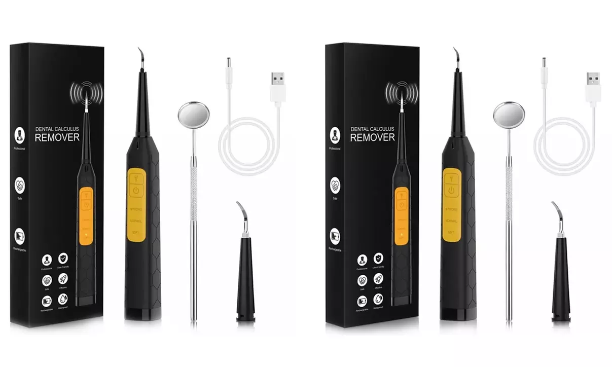 One or Two Electric Dental Plaque Remover Kits - Second Medium