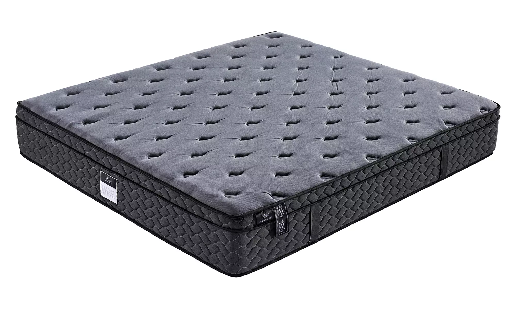 Lit "Miami" en tissu, pieds inclus et arrêt matelas et lattes, Sampur