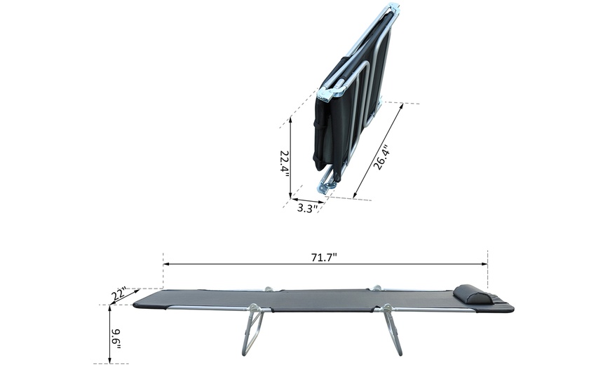 Image 7: Outsunny Sun Lounger
