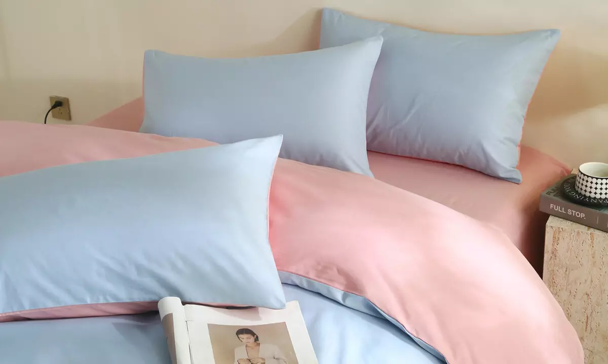 Reversible Pure Cotton Pillowcase Pair