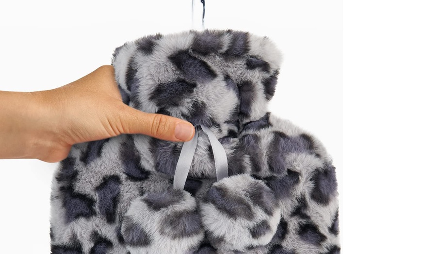 Image 7: Hot Water Bottle with Leopard Print Cover