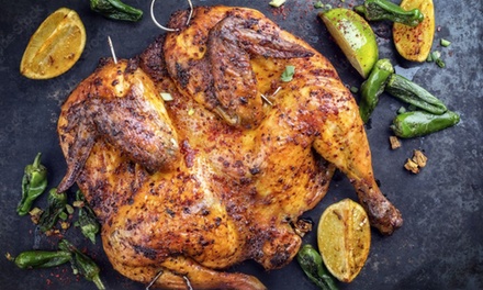 For 2 - Smoked Spatchcock Chicken with Sides & Glass of Wine Each - Prince Albert