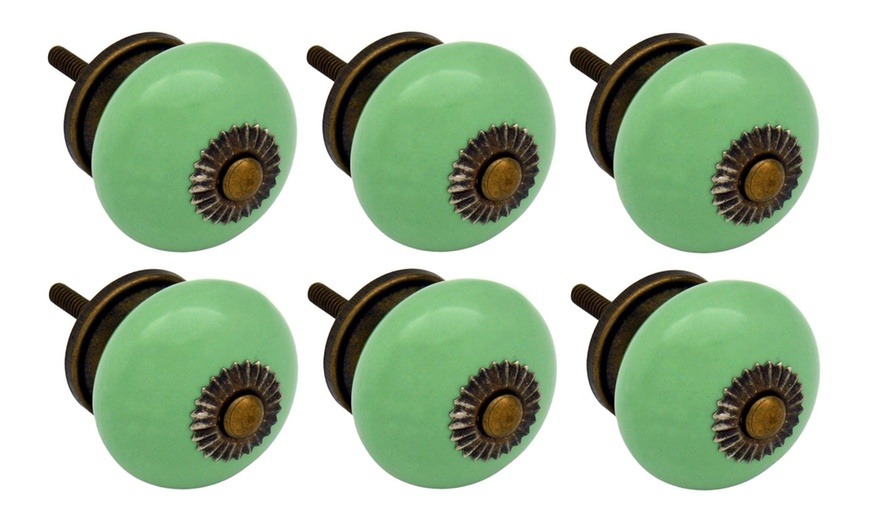 Image 10: 6 Ceramic Drawer Knobs 8 Colours