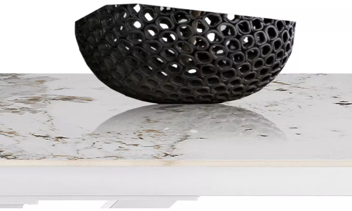 Tomasucci ausziehbarer Esstisch Hut, Jorum oder Tychi Onice White