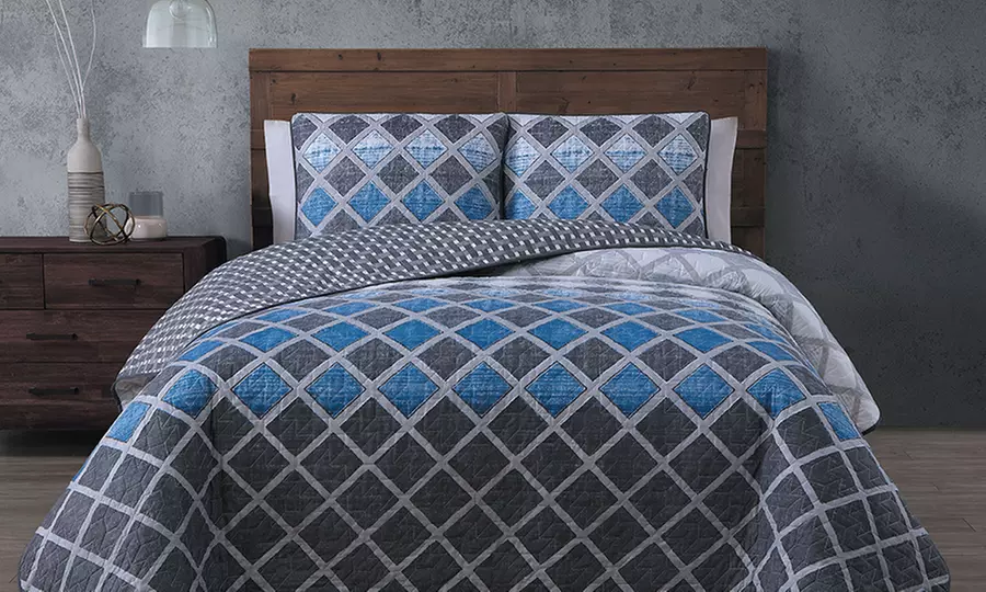 Delmara and Levi Reversible Quilt Sets (3-Piece) - Second Medium