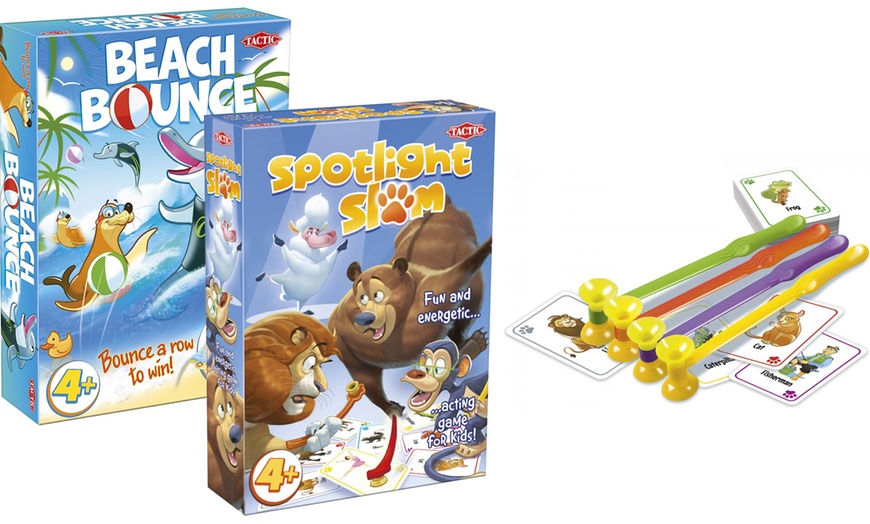 Image 1: Tactic Beach Bounce or Spotlight Slam Kids Board Games