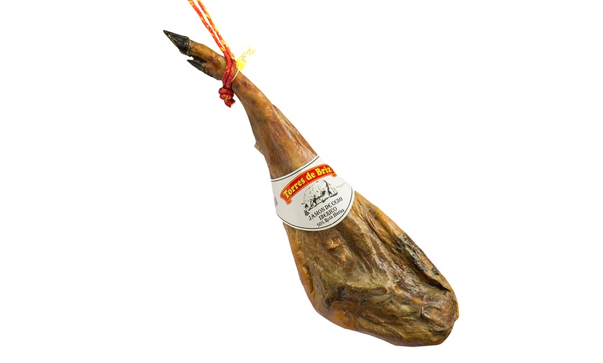 Image 2: One or Two Torres de Briz Iberian Hams 7-8kg or Ham Holder with Knife