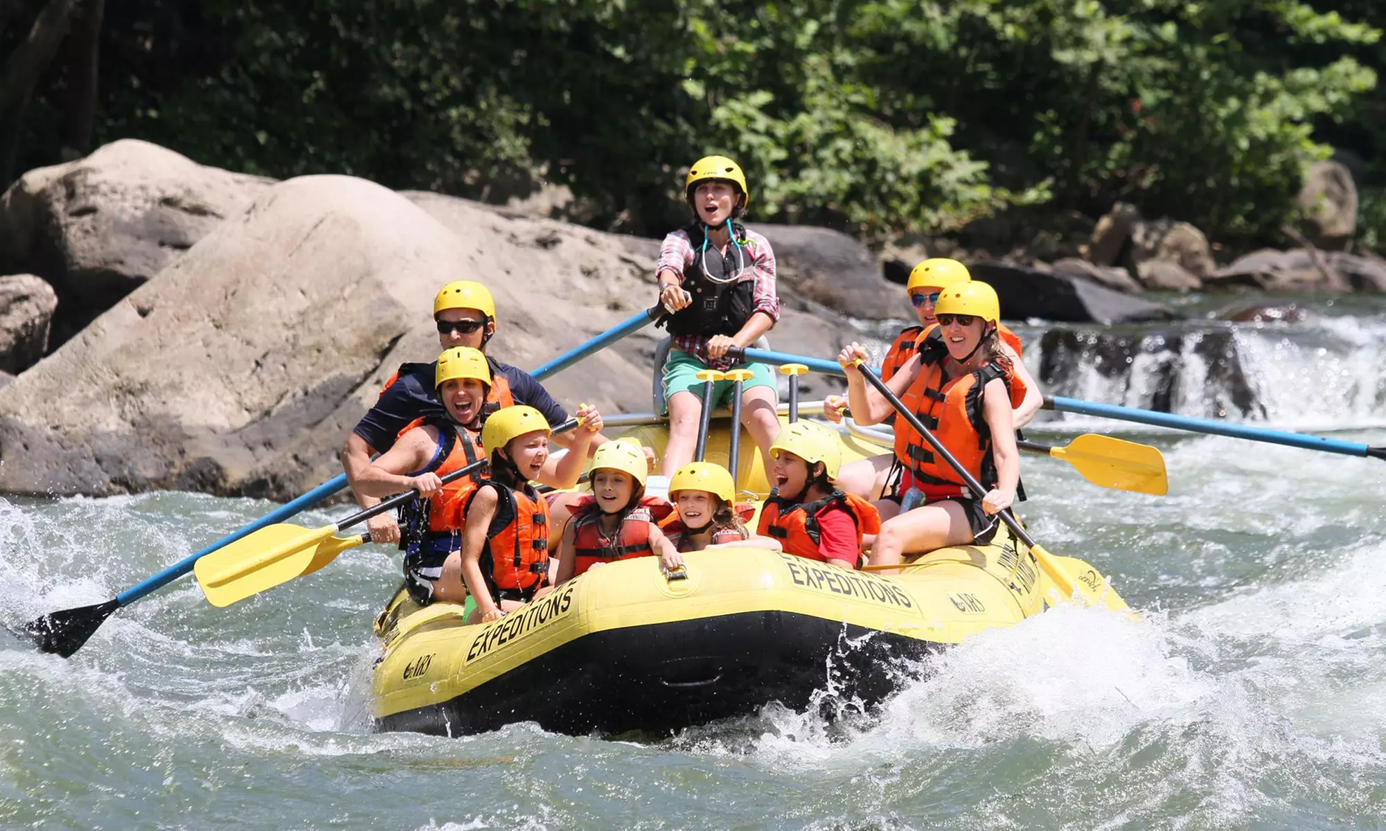 Lower New Express Rafting and Two-Night Camping Trip with Optional Zip-Line Ride at USA Raft (Up to 42% Off) - Primary Image