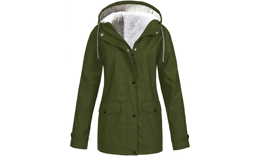 Image 7: Women's Hooded Waterproof Coat