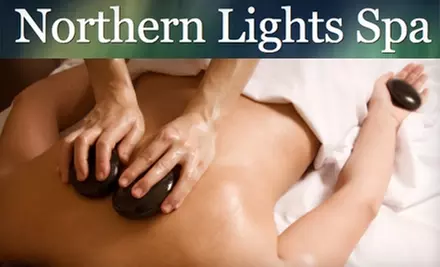$70 for a 75-Minute Hot-Stone Massage with Exfoliating Skin Brush & Hydrating Mud Foot Treatment at Northern Lights Spa ($150 Value) - Primary Image