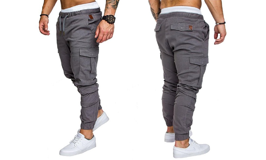 Image 4: Pantaloni lunghi da uomo con vita elastica