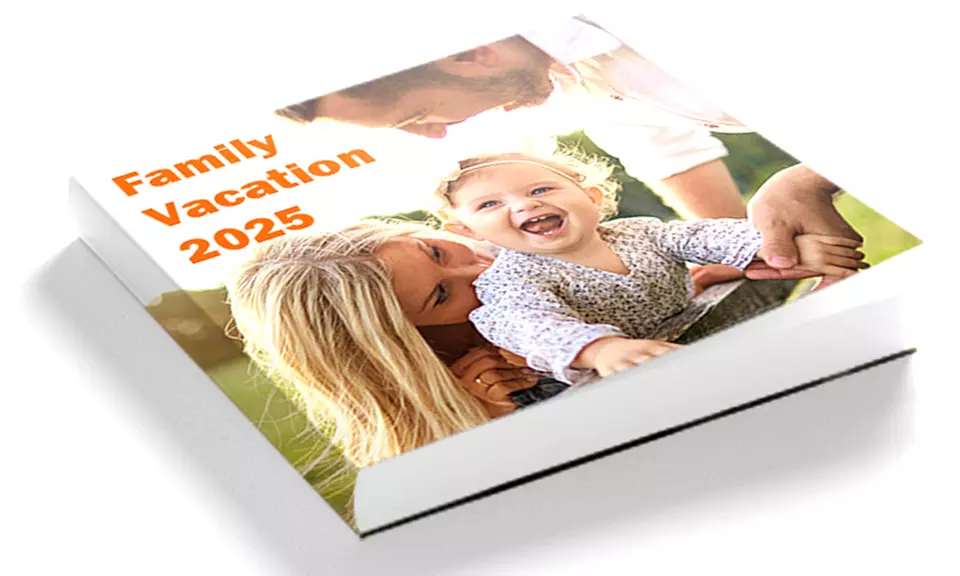 1 o 2 fotolibros personalizables de tapa blanda en diferentes tamaños