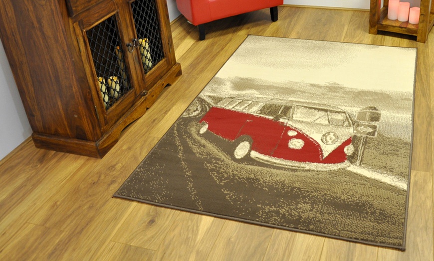 Image 13: Retro Camper van Rugs - 7 Colours
