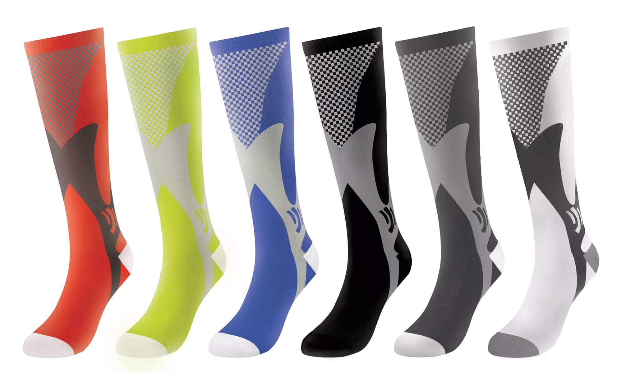 DCF Dynamic Recovery Knee-High Compression Socks for Men and Women (6-Pack) - Primary Image