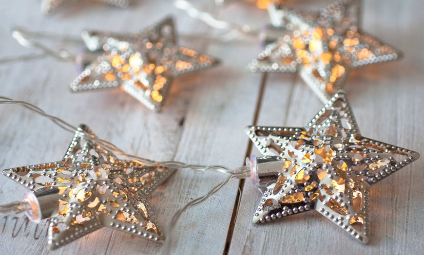 Image 5: Prestige Metal Star String Lights